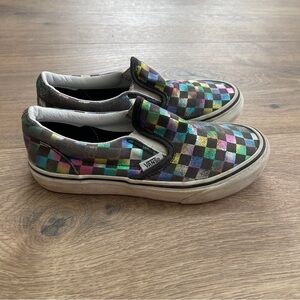 Vans Multicolor Checkered Kids Slip-On Shoes